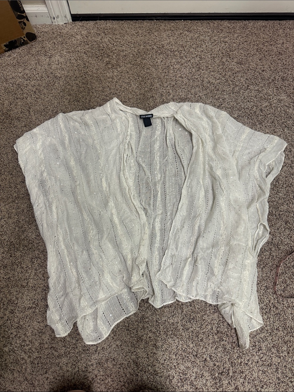 Steve Madden Open Sparkly Cardigan